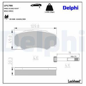 Set placute frana DELPHI LP1790 – CITROEN | AutoRival