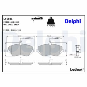 Set placute frana DELPHI LP1891 – CITROEN | AutoRival