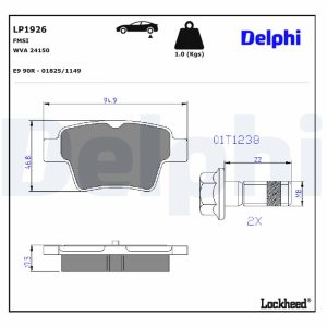 Set placute frana DELPHI LP1926 – CITROEN | AutoRival
