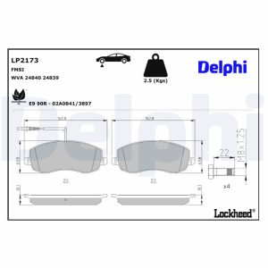 Set placute frana DELPHI LP2173 – CITROEN | AutoRival