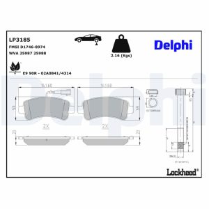 Set placute frana DELPHI LP3185 – CITROEN | AutoRival