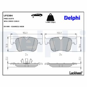 Set placute frana DELPHI LP3384 – CITROEN | AutoRival