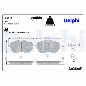 Set placute frana DELPHI LP3518 – CITROEN | AutoRival