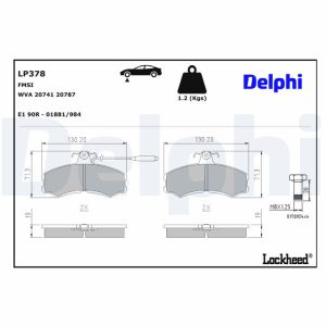 Set placute frana DELPHI LP378 – CITROEN | AutoRival