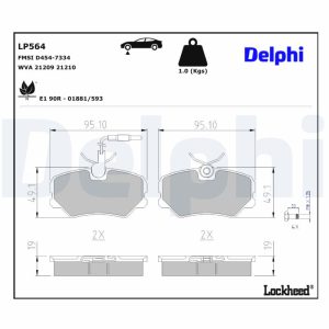 Set placute frana DELPHI LP564 – CITROEN | AutoRival