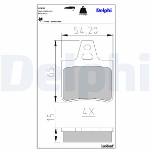 Set placute frana DELPHI LP655 – imagine produs