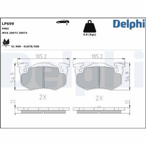 Set placute frana DELPHI LP699 – CITROEN | AutoRival