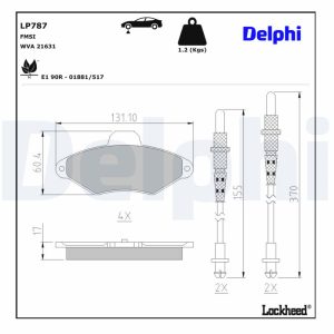 Set placute frana DELPHI LP787 – imagine produs