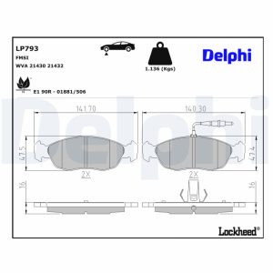 Set placute frana DELPHI LP793 – CITROEN | AutoRival