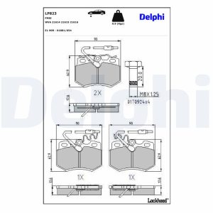Set placute frana DELPHI LP823 – CITROEN | AutoRival