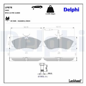 Set placute frana DELPHI LP878 – CITROEN | AutoRival