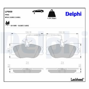 Set placute frana DELPHI LP909 – CITROEN | AutoRival
