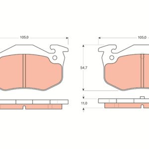 Set placute frana TRW GDB1305 – CITROEN | AutoRival
