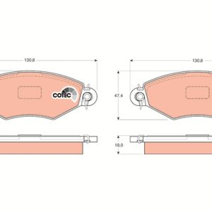Set placute frana TRW GDB1321 – CITROEN | AutoRival