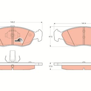 Set placute frana TRW GDB1322 – CITROEN | AutoRival