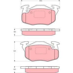 Set placute frana TRW GDB1615 – CITROEN | AutoRival