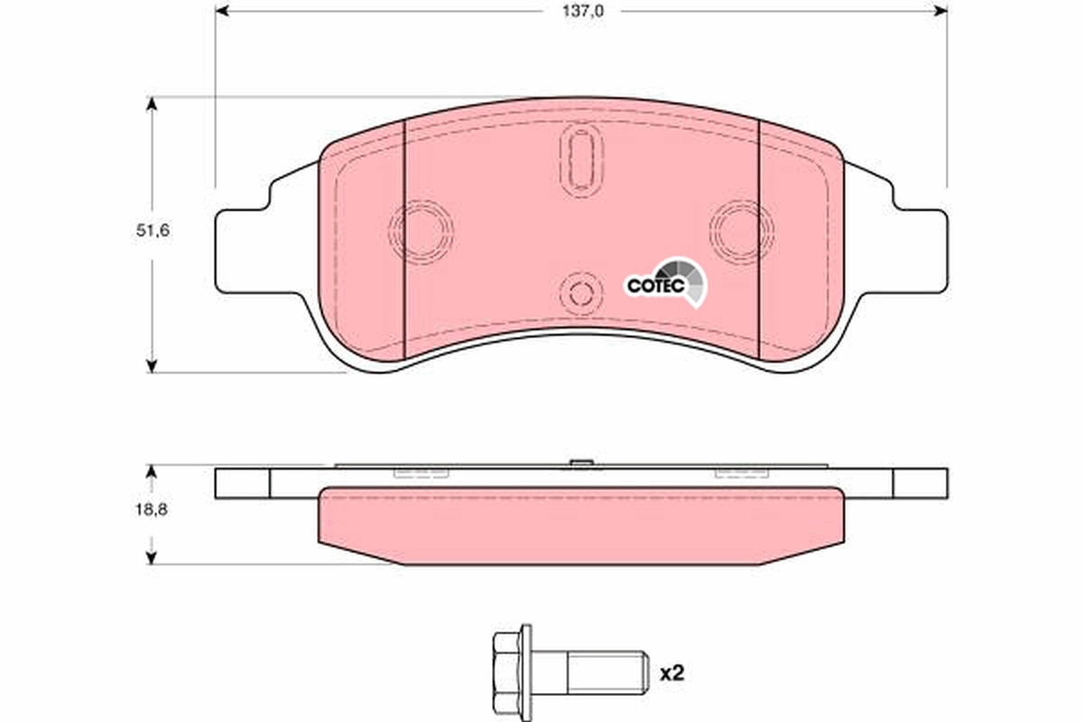 Set placute frana TRW GDB1623 – CITROEN | AutoRival