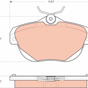 Set placute frana TRW GDB1664 – CITROEN | AutoRival