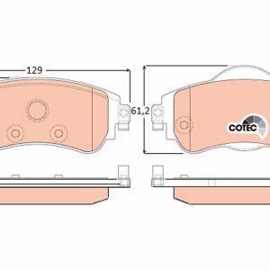 Set placute frana TRW GDB1917 – CITROEN | AutoRival