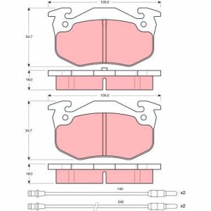 Set placute frana TRW GDB313 – CITROEN | AutoRival