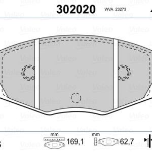 Set placute frana VALEO 302020