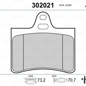Set placute frana VALEO 302021