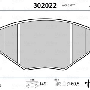 Set placute frana VALEO 302022 – imagine produs