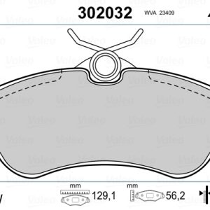 Set placute frana VALEO 302032