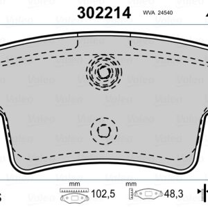 Set placute frana VALEO 302214