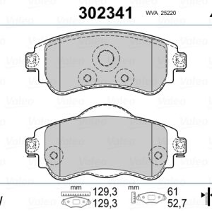 Set placute frana VALEO 302341 – imagine produs