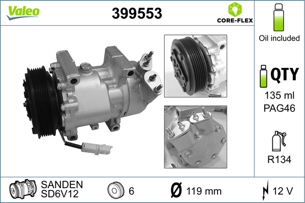 Compresor climatizare VALEO 399553
