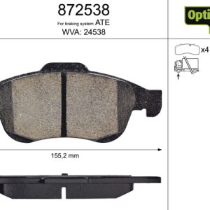 Set placute frana VALEO 872538