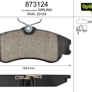 Set placute frana VALEO 873124 – imagine produs
