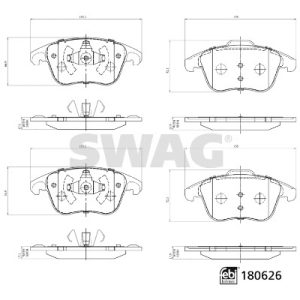 Set placute frana SWAG 33 10 7796 – CITROEN | AutoRival