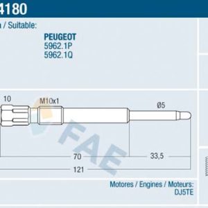 Bujie incandescenta FAE 74180 – CITROEN | AutoRival