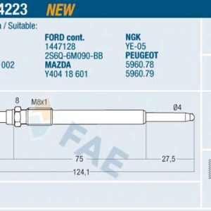 Bujie incandescenta FAE 74223 – CITROEN | AutoRival
