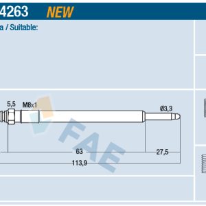 Bujie incandescenta FAE 74263 – CITROEN | AutoRival