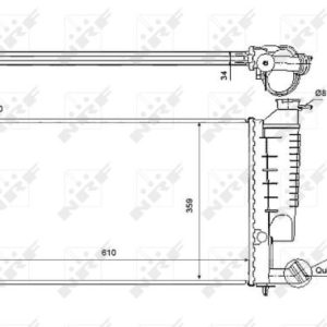 Radiator racire motor NRF 54715