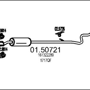 Toba esapamet intermediara MTS 01.50721 – CITROEN | AutoRival