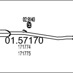 Toba esapamet intermediara MTS 01.57170 – CITROEN | AutoRival