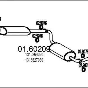 Toba esapament finala MTS 01.60209 – CITROEN | AutoRival