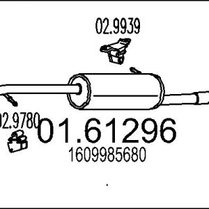Toba esapament finala MTS 01.61296 – CITROEN | AutoRival