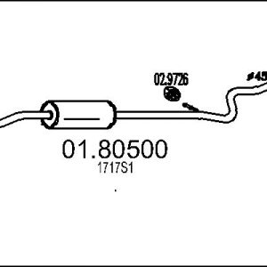 Toba esapamet intermediara MTS 01.80500 – CITROEN | AutoRival