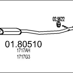 Toba esapamet intermediara MTS 01.80510 – CITROEN | AutoRival
