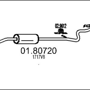 Toba esapamet intermediara MTS 01.80720 – CITROEN | AutoRival
