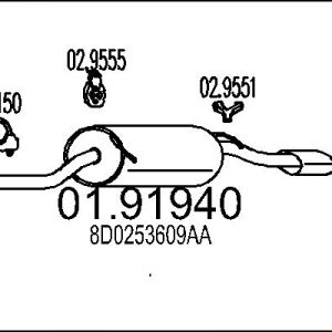 Toba esapament finala MTS 01.91940 – CITROEN | AutoRival