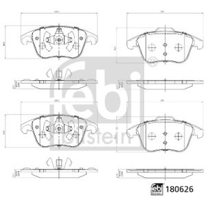 Set placute frana FEBI BILSTEIN 180626