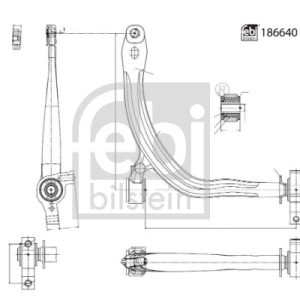 Brat suspensie roata FEBI BILSTEIN 186640
