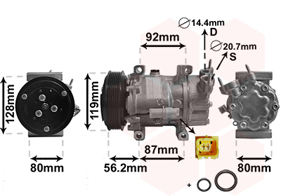 Compresor climatizare VAN WEZEL 0900K214