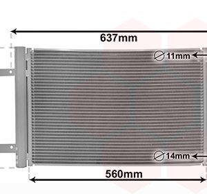 Condensator climatizare VAN WEZEL 09015702
